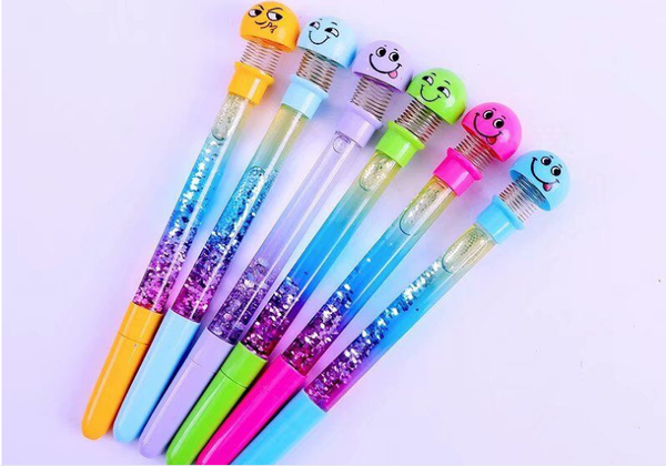 

100pcs/lot 0.5mm gel pen shake head doll quicksand cartoon doll head pen fairy female stick writing tool stationery gp771