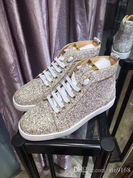 

2019 new spring fashion high-red bottom sneakers leather casual shoes for women,men skateboarding with outdoor walking party,dress, Black