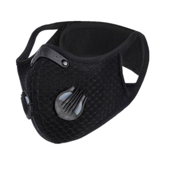 

air mask fiters anti mist dust mask pm2.5 breathable replaceable #qa225, Black