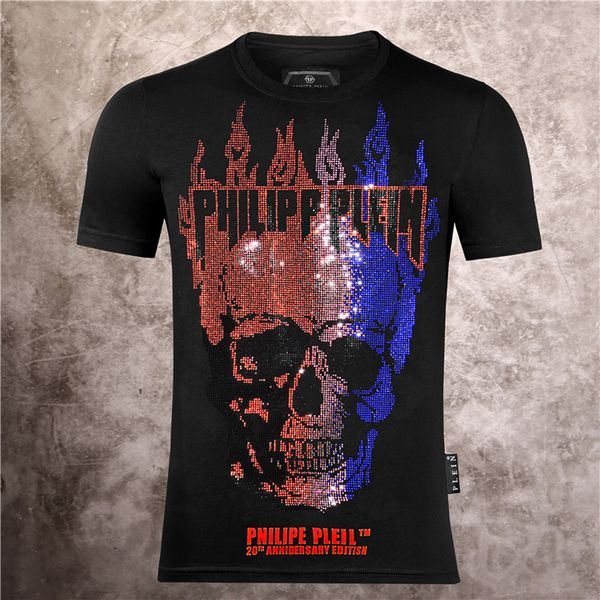 

pp philip plain brand mens designer t shirts firmata uomo fashion luxury designer t shirt summer homme mens skull tshirt tee 517