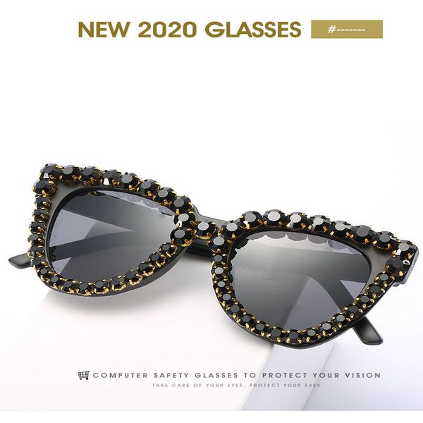 

crystal diamond glasses black 2020 crystal diamond cat glasses frames women trending styles 2018 new retro brand designer optical ibztu