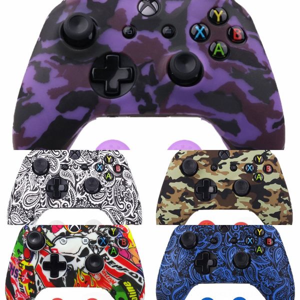 

qd89l popular protector silicone protective skin case water transfer printing camouflage cover one xbox for x s slim controller camo fast sh