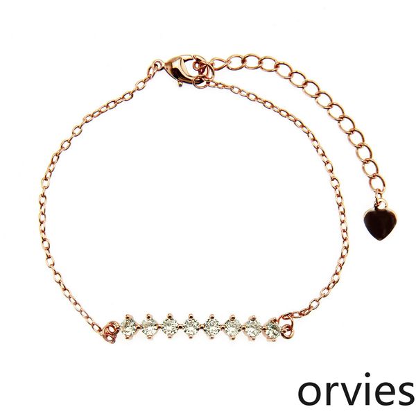 

simple personality fashion bronze with zirconium fine lady bracelet jewelry fashion accessories, Black
