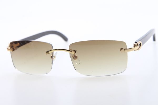 

2020 sunglasses new rimless black siz:56 flower horn original new 8200757 rimless sunglasses with box buffalo dark wholesale, White;black