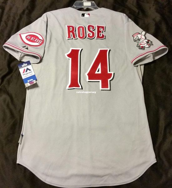 

majestic cincinnati #14 pete rose cool base jersey mens stitched sharp wholesale big and tall size xs-6xl baseball jerseys, Black;blue