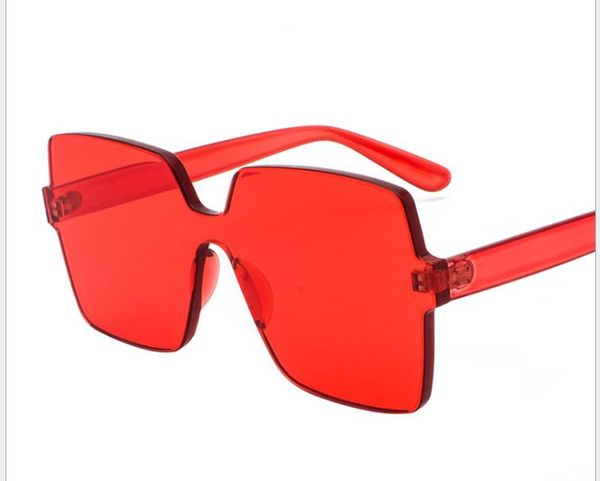 

big box sunglasses men's square retro siamese sunglasses women's colorful glasses, White;black