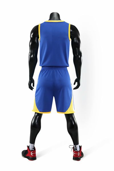 

men blank double-sided basketball team uniforms kits sports clothes tracksuits personality customized basketball sets with shorts a11-d, Blue;black