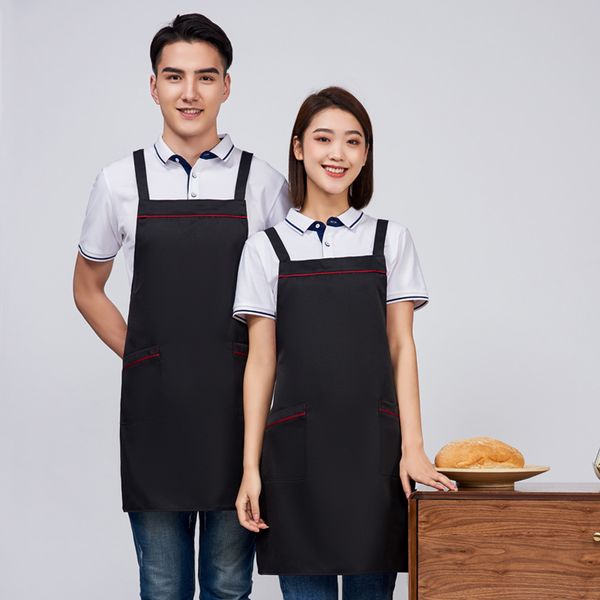

new fashion lady women men adjustable cotton linen high-grade kitchen apron for cooking baking restaurant