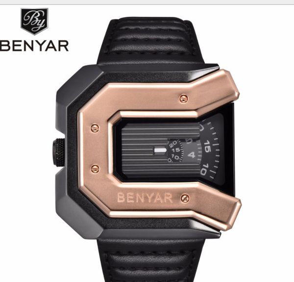

original brand men sport watch automatic mechanic fashion business chronograph leather wristwatch relogio masculino, Slivery;brown