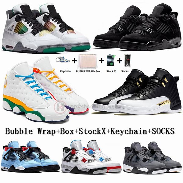 

with box keychains 4 rasta psg cactus jack bred 4s mens basketball shoes 13s playground metallic silver 12s cny the master sports sneakers
