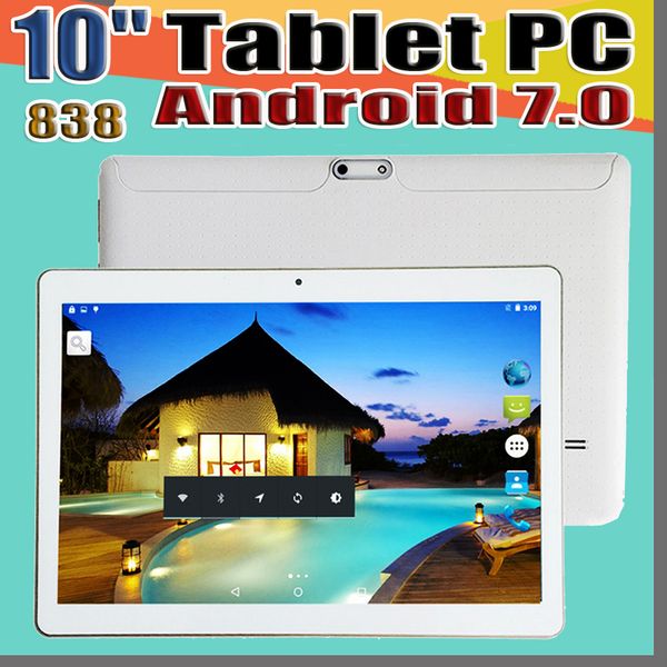 

838 10 дюймов 10" tablet pc mtk6580 mtk6592 окта ядро android 7.0 4gb ram 64 гб пзу phable таблетки ips экран gps 3g телефон таблетки e-9pb
