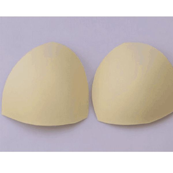 

women triangle round cups bikini sports bra pad chest push up insert foam pads sponge pads for swimsuit padding accessories, Black;white