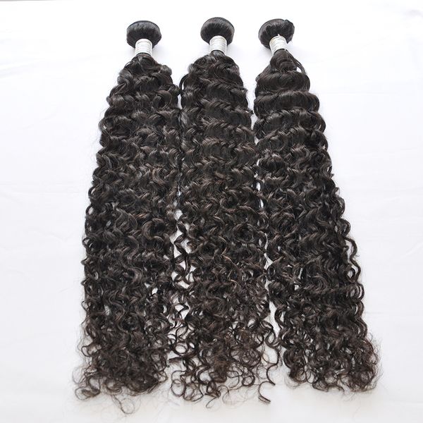 

peruvian malaysian indian brazilian virgin human hair natural color weaves 3/4/5 bundles body wave straight loose deep kinky curly remy hair, Black
