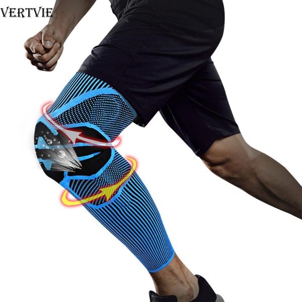 

sift silicone spring full knee brace strap support strong meniscus compression protection elastic sport pads running basket, Black;gray