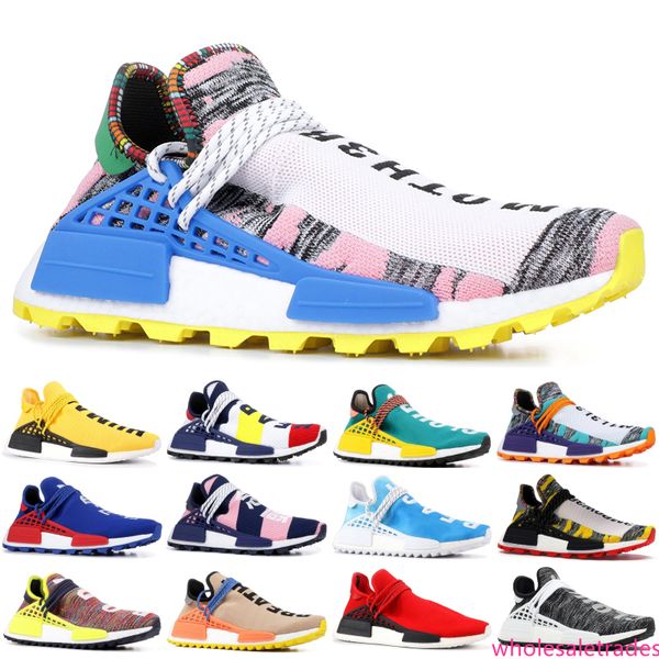 

2019 nmd human race pharrell williams men running shoes pw hu holi mc tie dye equality designer women sport sneakers with