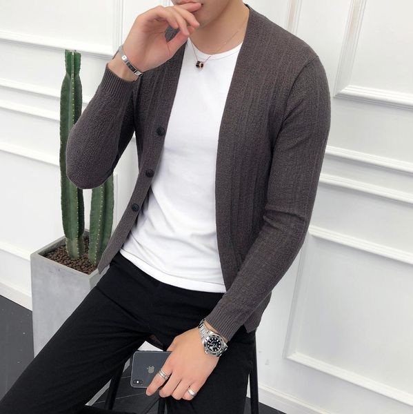 

new autumn sweater men luxury 3d stripe knitted cardigan mens sweaters fashion solid color slim fit sweater male plus size 4xl, White;black