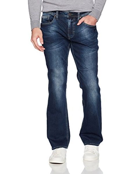

buffalo david bitton men's king slim boot fit denim pant, Blue