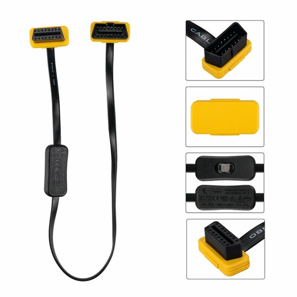 

autool obd2 удлинительный кабель 60см с переключателем работы easydiag elm327