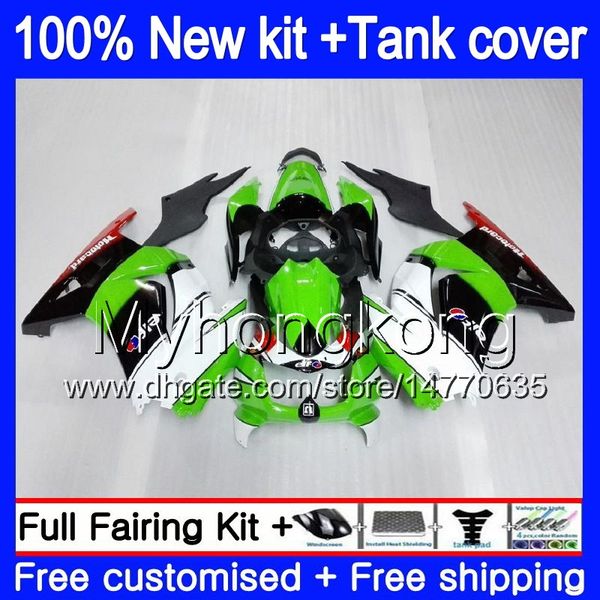 

+tank for kawasaki ex-250 zx250r 2008 2009 2010 2011 2012 white green 201my.48 ex250 zx 250r ex 250 zx-250r ex250r 08 09 10 11 12 fairing