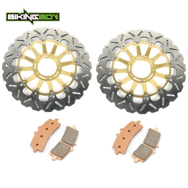 

bikingboy 330mm front brake discs disks rotors pads for desmosedici 1000 rr 2008 streetfighter 1100 2009 2010 2011