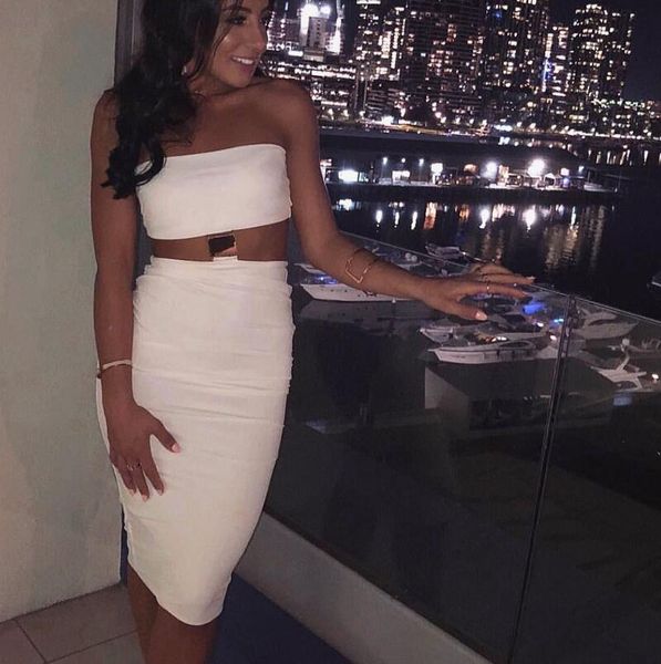 

size s-xl party dress for women skirts with wrapped chest 2020 fashion sleeveless dresses white black