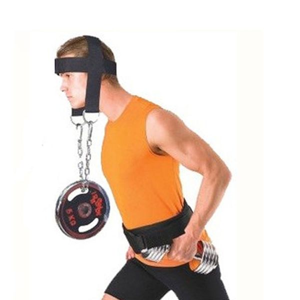 

black neck training belt adjustable head gym straps strengh exercise fitness body building neck weight lifting grip wrist wraps