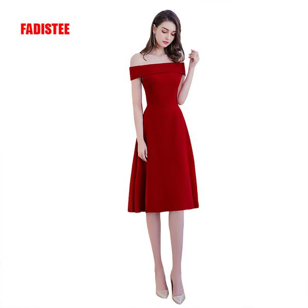 

новое поступление элегантный выпускного вечера платья vestido де феста лодка рукав короткий атласное платье в стиле молния, Black