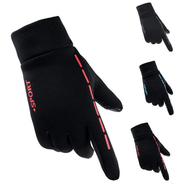 

mens women gloves phone using screen for driving cycling running full finger waterproof winter warm outdoor sports ski gloves