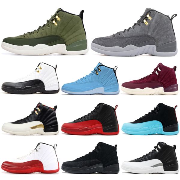 

2019 new 12s basketball shoes 12 fashion men athletic sports sneakers playoffs prm international flight mens trainer outdoors size 7-13