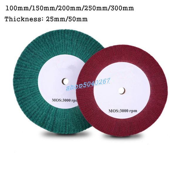 

20mm hole scouring pad non woven 100/150/200/250/300mm flap wheel polishing disc for polishing metals and wooden