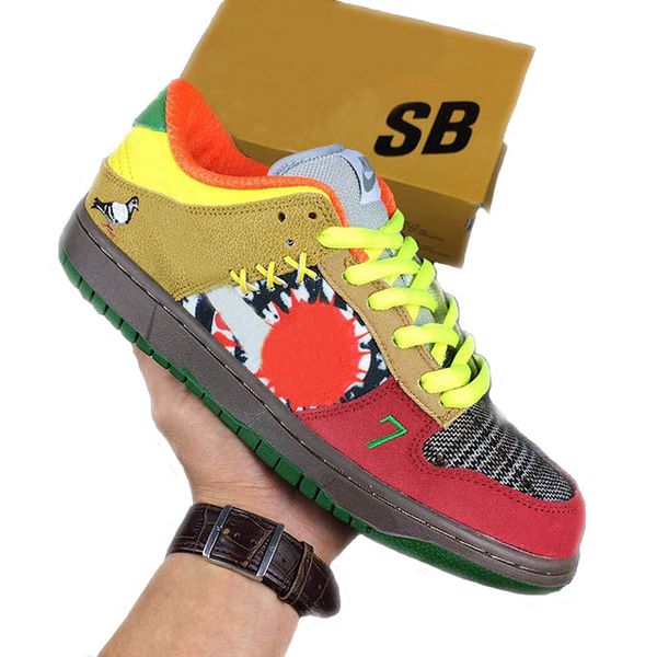

SB Dunk Low What The Dunk Skateboard Shoes Mandarin Duck SB Designer Shoes Leisure Man Womans Sports Shoe Fashion Run Sneakers With Box