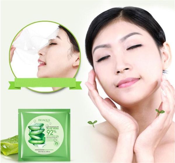 

1pcs natural aloe vera gel face mask skin care moisturizing oil control wrapped mask shrink pores facial mask
