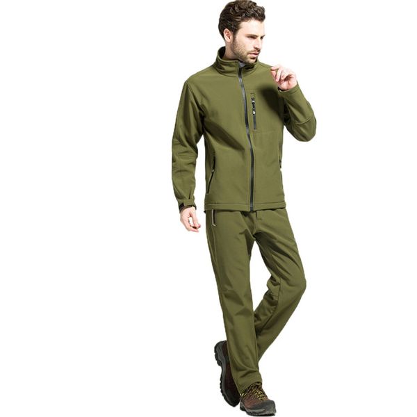 

new winter men outdoor jacket suit windproof thermal jacket autumn trekking hiking camping skiing coat women sportswear suit, Blue;black