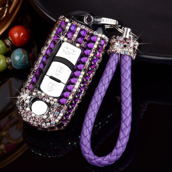 

1pcs diamond luxury car remote key bag case cover holder with keychain for