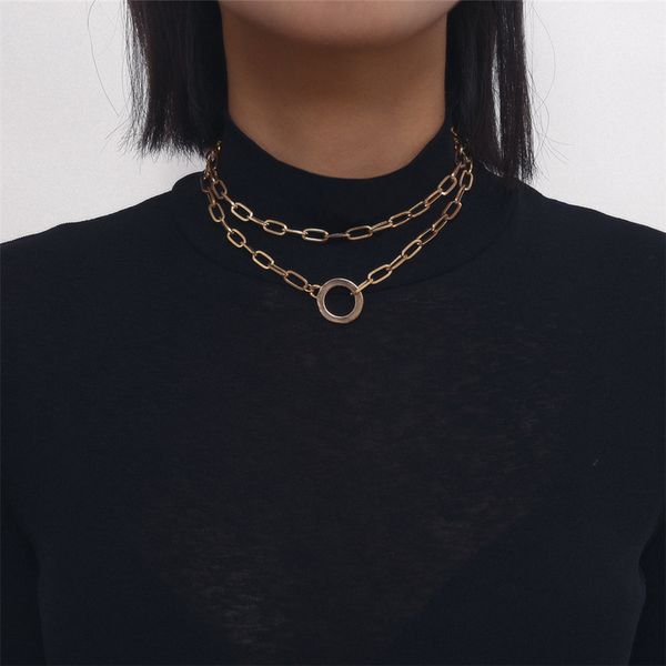 

готический коренастый колье ожерелье хип-хоп многослойный майами кубинский цепи ожерелье для женщин 2020 модные ювелирные изделия аксессуары, Silver