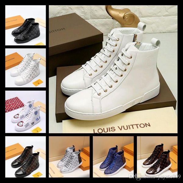 

aa sneaker brand luxury high-men's casual shoes, leather lace-up sneakers, fashion wild men's shoes, original box packaging, Black