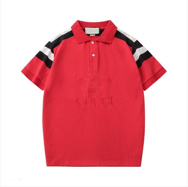 

италия теннис спорт polos мужчины luxury brand отложным воротником рубашки поло 2020 модельеры поло мужской летней одежды casual tshirt, Black;brown