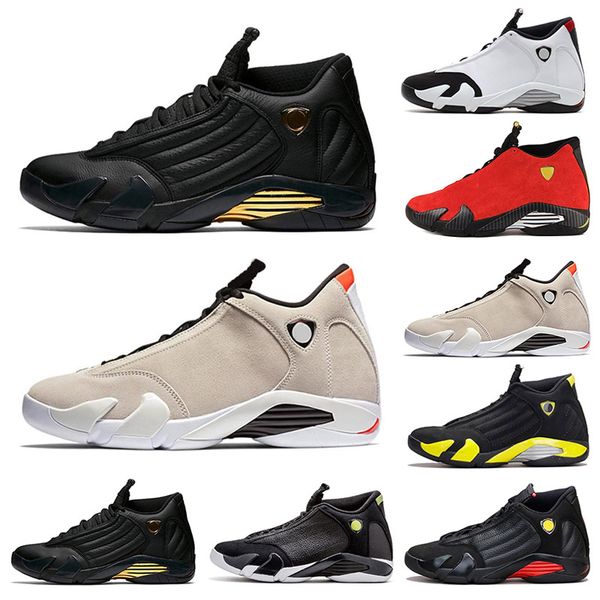 

2019 Men Designer 14 14s The Last Shot Basketball Shoes Desert Sand DMP Black Toe Red Thunder Mens Sports Trainers Sneakers Size 40-47