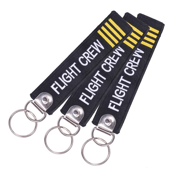 

fashion key chain flight crew keychain for motorcycles and cars scooters tag embroidery key fobs customize new keychain bijoux, Silver