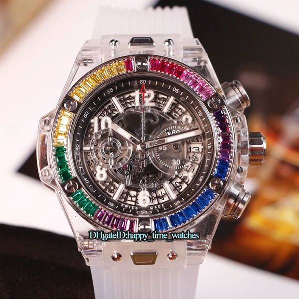 

Высокое Качество 411.JX.4803.RT. 4099 прозрачный корпус безель с бриллиантами скелет цифе