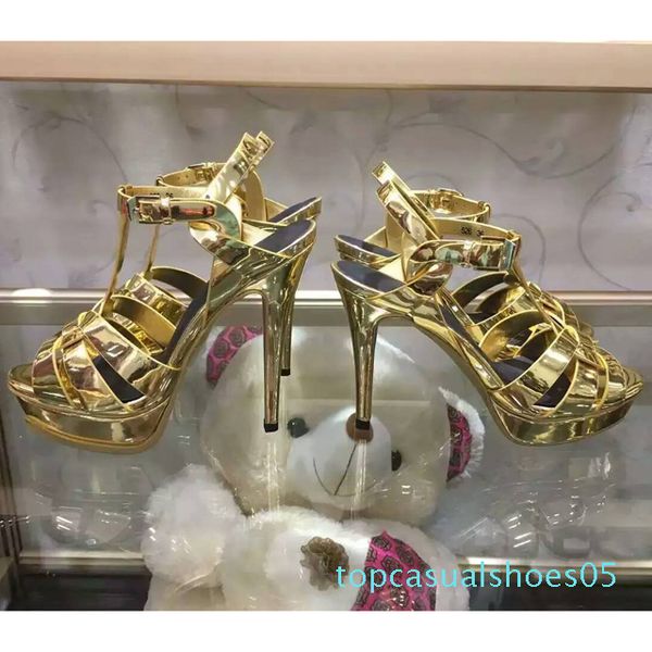 

2020 brand new candy color gladiator sandals women genuine leather shoes platform pumps high heels shoes woman sandalias mujer 35-41 t05, Black