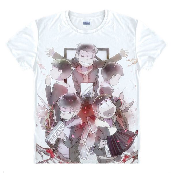 

anime shirt mr. osomatsu matsuno t-shirts multi-style short matsuno osomatsu osomatsu-kun cosplay motivs shirts tee-style142-no11, White;black