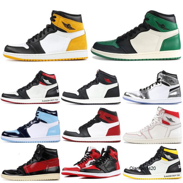 

2020 1 1s basketball shoes men sneaker ying yang pack unc bred toe triple white pine green black toe banned not for resale