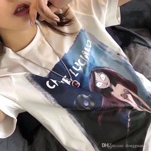 

black white charlieoriginallucianocharacter men t shirt new summer 2020ss tshirts o-neck loose casual short sleeve men and women t-shirt, White;black