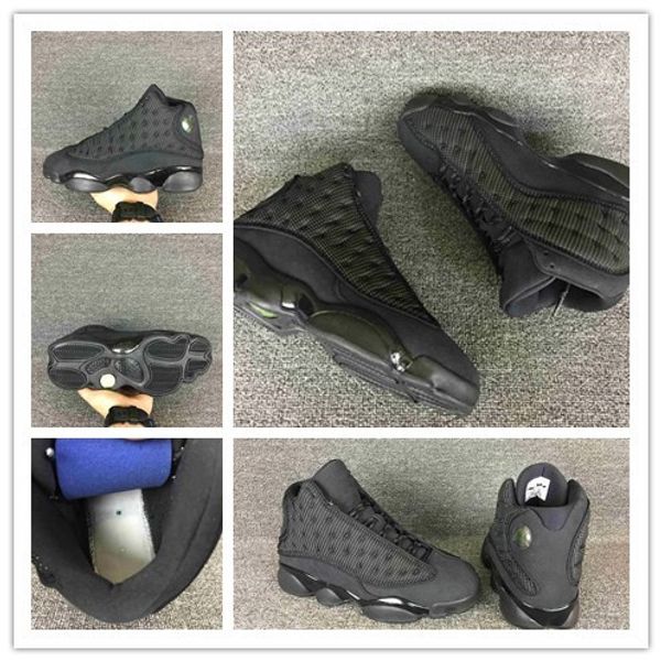 

with 13 xiii black cat all black low 13s men basketball shoes sports wholesale sports sneakers size 8-13