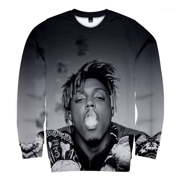 

wrld mens hoodies designer hiphop loose 3d printed sweatshirts plus size crew neck male clothing juice, Black