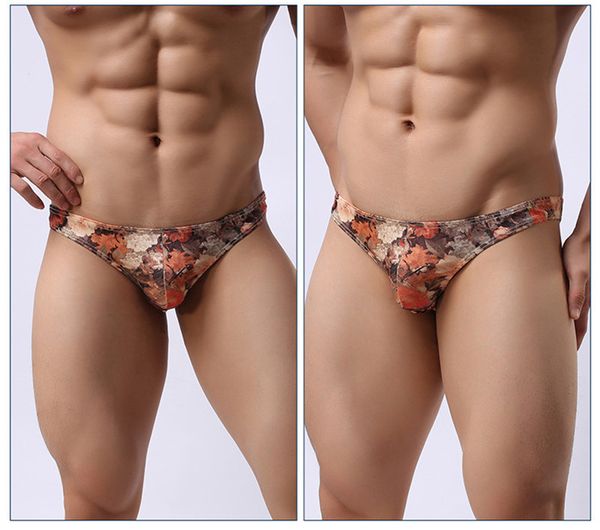 

mens vintage slim briefs man fashion breathable low waist flower underwears men casual designer underpants, Black;white