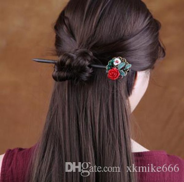 

2018 new aircraft on the misty rain fazan original bride headdress retro hair rose hair decoration folk style, Golden;silver