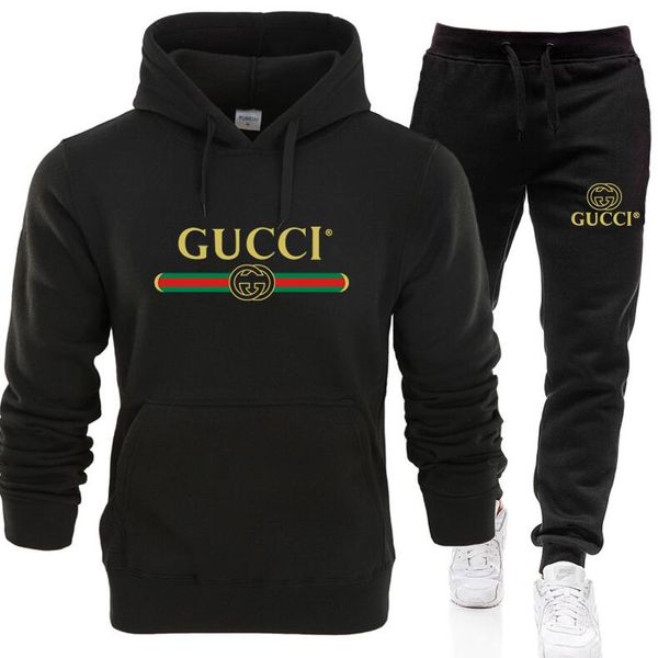 

men's sporting suit warm hooded tracksuit 0 gucci track polo men's sweat suits set letter print hoodies sweatsuit male, Gray
