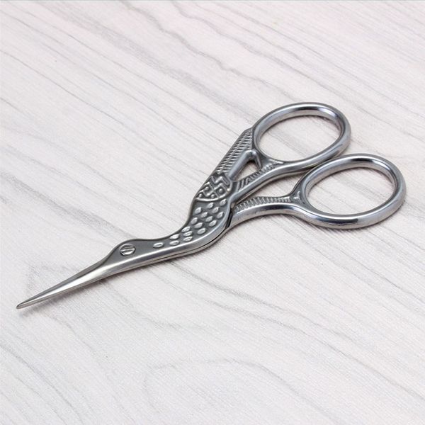 Aço inoxidável Retro Tailor Scissor Crane Forma Sewing Pequeno Bordado Craft Crossstitch Tesoura DIY Home Ferramentas (Dourada)